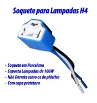 Soquete Farol Lâmpada H4 H5 55W 100W Super Branca E Xenon