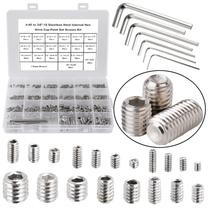 Soquete hexagonal Cup Point Set Screws HantOf 380 unidades 304 em aço inoxidável