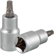 Soquete Hexalobular Macho T-40 1/2" Vonder - Aço Cromo Vanádio, Acabamento Cromado Fosco, Indicado Soquete Hexalobular Macho T-40 1/2" Vonder - Aço Cromo Vanádio, Acabamento Cromado Fosco, Indicado