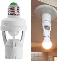 Soquete Inteligente Sensor Presença E27 Bivolt Acendimento Automático Por Movimento Infravermelho