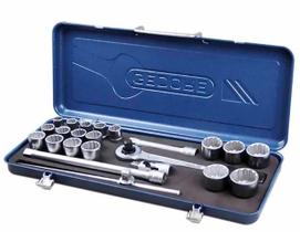 Soquete jg estriado enc. 1/2 - 23 pç - 12 a 32mm - d19tmz - 015-555 - gedore Soquete jg estriado enc. 1/2 - 23 pç - 12 a 32mm - d19tmz - 015-555 - gedore