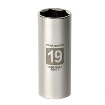 Soquete Longo 19mm,6 pontas, Encaixe 3/8 - 45876 - Craftsman