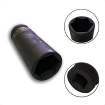 Soquete Longo De Impacto Sextavado 21mm x 1/2''Pol Em Aço Soquete Longo De Impacto Sextavado 21mm x 1/2''Pol Em Aço