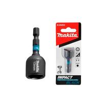 Soquete magnético impacto 13mm makita com encaixe sextavado 1/4" preto b-66852