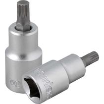 Soquete Multidentado Curto 1-2 M8 15mm em Aço Cromo Vanádio Cromado Vonder