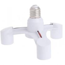 Soquete multiplicador e-27 1x3 branco interneed