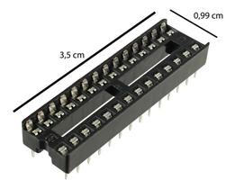 Soquete Para Ci 28 Pinos Atmega328 Arduino Pci - 05 Peças
