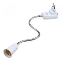Soquete para Lampada 60 cm Haste Flexível E27 Adaptador Bivolt Tomada Bestfer BFH2311
