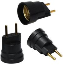 Soquete para Lampada com Pino para Tomada Preto E27 - Rio Chens Soquete para Lampada com Pino para Tomada Preto E27 - Rio Chens