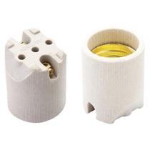 Soquete para lâmpada e27 porcelana p/spot liso brasfort - receptáculo br-50 Soquete para lâmpada e27 porcelana p/spot liso brasfort - receptáculo br-50