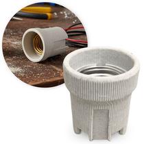 Soquete Porcelana E27 Bocal Receptáculo 4a/250v Bivolt Soquete Porcelana E27 Bocal Receptáculo 4a/250v Bivolt