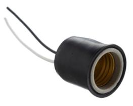 Soquete Porcelana E27 C Rabicho Emborrachado