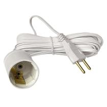 Soquete Rabicho 10A Bivolt para Equipamentos Branco 2X0,75MM 5M Lider Plus