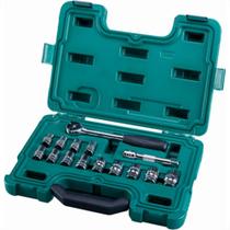 Soquete Sata Sextavado Com Catraca 1/2'' 15 Pecas Mm St09525Sj Soquete Sata Sextavado Com Catraca 1/2'' 15 Pecas Mm St09525Sj