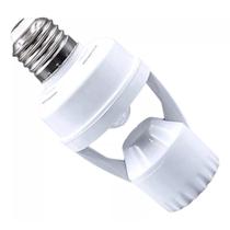 Soquete Sensor de Presença para Lampada E27 Movimento 360 Graus Iluminaçao Fotocelular Automatica Casa Trabalho Jardim Corredor