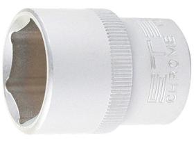 Soquete sextavado 1/2 18 mm aço cromo com clips plast - ste