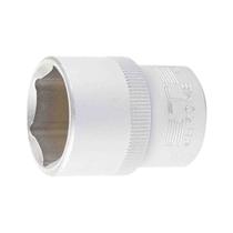 Soquete sextavado 1/2 30 mm aço cromo com clips plast - ste Soquete sextavado 1/2 30 mm aço cromo com clips plast - ste