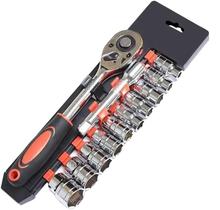 Soquete Sextavado 1 2 Catraca 12 Peças 08 a 24mm com Extensão Jogo Kit