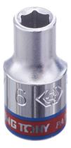 Soquete Sextavado 1/4 - 1/4 King Tony 233508s Soquete Sextavado 1/4 - 1/4 King Tony 233508s