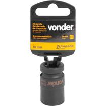 Soquete Sextavado de Impacto enc 1/2" 16mm Aço Cromo Vonder