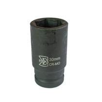 Soquete sextavado de impacto longo 30 mm encaixe 3/4" aço cromo molibdênio Soquete sextavado de impacto longo 30 mm encaixe 3/4" aço cromo molibdênio
