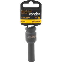 Soquete Sextavado de Impacto Longo Encaixe 1/2" 08mm Aço Cromo - Vonder