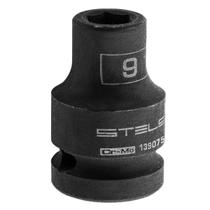 Soquete Sextavado Impacto 1/2''x9mm Aço CR-Mo 1390755 Stels