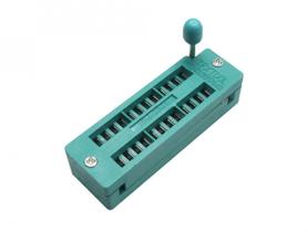 Soquete textool dourado/verde 2,54mm 24 pinos Soquete textool dourado/verde 2,54mm 24 pinos
