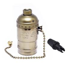 Soquete Vintage Bocal E27 Retro Interruptor Cordinha Bronze - GMH Trade