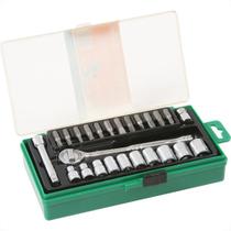 Soquete Waft Sextavado Com Catraca 1/4'' Com 25Pecas 6044 Soquete Waft Sextavado Com Catraca 1/4'' Com 25Pecas 6044
