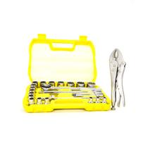 Soquetes 1/2" (22 Peças) + Alicate de Pressão 10 Polegadas