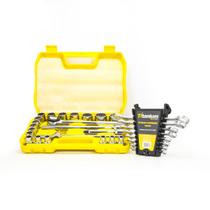 Soquetes 1/2" (22 Peças) + Chaves Combinadas (8 Peças)