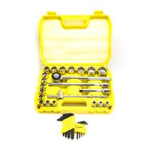 Soquetes 1/2" (22 Peças) + Chaves Hexagonais Fosfatizadas (09 Peças)