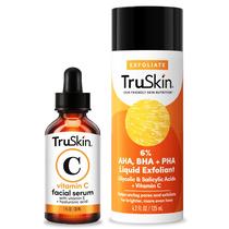 Soro de vitamina C TruSkin para cuidados com a pele 30 ml e esfoliante líquido 125 ml Soro de vitamina C TruSkin para cuidados com a pele 30 ml e esfoliante líquido 125 ml