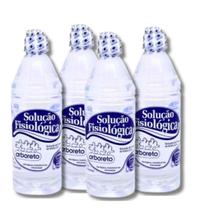 Soro Fisiológico 0,9% Curativo 500ml Kit com 4 Unidades Arboreto