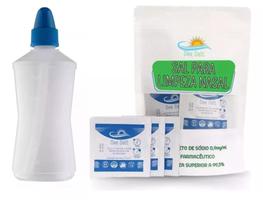 Soro Fisiológico Pó Kit 60 + Frasco Higienizador Nasal 250ml - Sea Salt