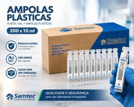 Soro Fisiológico Samtec 0,9% - 50 Ampolas Estéreis de 10ml Unidose