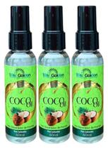 SORO REPARADOR DE PONTAS CABELOS CACHEADOS OLEO DE COCO 60ml MAX GOLDEN Kit 3und SORO REPARADOR DE PONTAS CABELOS CACHEADOS OLEO DE COCO 60ml MAX GOLDEN Kit 3und