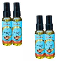 SORO REPARADOR DE PONTAS HIDRATANTE CAPILAR OLEO DE ARGAN 60ml MAX GOLDEN kit 4und