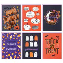 Sortimento de cartões de Halloween Hallmark Tricks and Treats x36