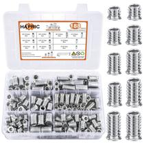 Sortimento de insertos de madeira rosqueada 191 unidades 1/4-20, 5/16-18, 3/8-16