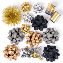 Sortimento de laços de presente WRAPAHOLIC, 14 unidades - 10 multicoloridos Sortimento de laços de presente WRAPAHOLIC, 14 unidades - 10 multicoloridos