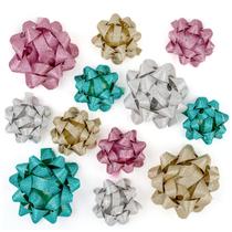 Sortimento de laços de presente WRAPAHOLIC Glitter (12 laços) dourado, prateado