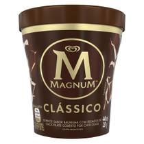 Sorvete Baunilha Magnum Kibon 440ml Chocolate Belga Pote