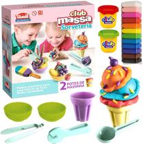 Sorveteria de Brinquedo Infantil Club Massa com Massinha de Modelar Infantil que Pula 12 Cores Sorveteria de Brinquedo Infantil Club Massa com Massinha de Modelar Infantil que Pula 12 Cores