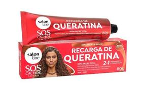 SOS Cachos Recarga Queratina Reparação Total 80g - SALON LINE SOS Cachos Recarga Queratina Reparação Total 80g - SALON LINE