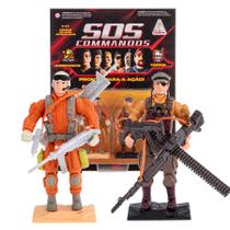 SOS Comandos Gulliver Pack com 2 Bonecos Articulados + Armas SOS Comandos Gulliver Pack com 2 Bonecos Articulados + Armas