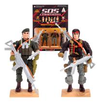 Sos Commandos Bonecos Chuck x Hammer Articulado Gulliver Sos Commandos Bonecos Chuck x Hammer Articulado Gulliver
