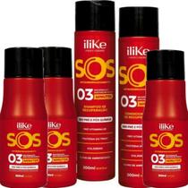 Sos ilike kit shampoo+cond +3mascaras