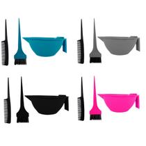 SOS Kit Básico para Química Tintura com Pincel + Cumbuca + Pente